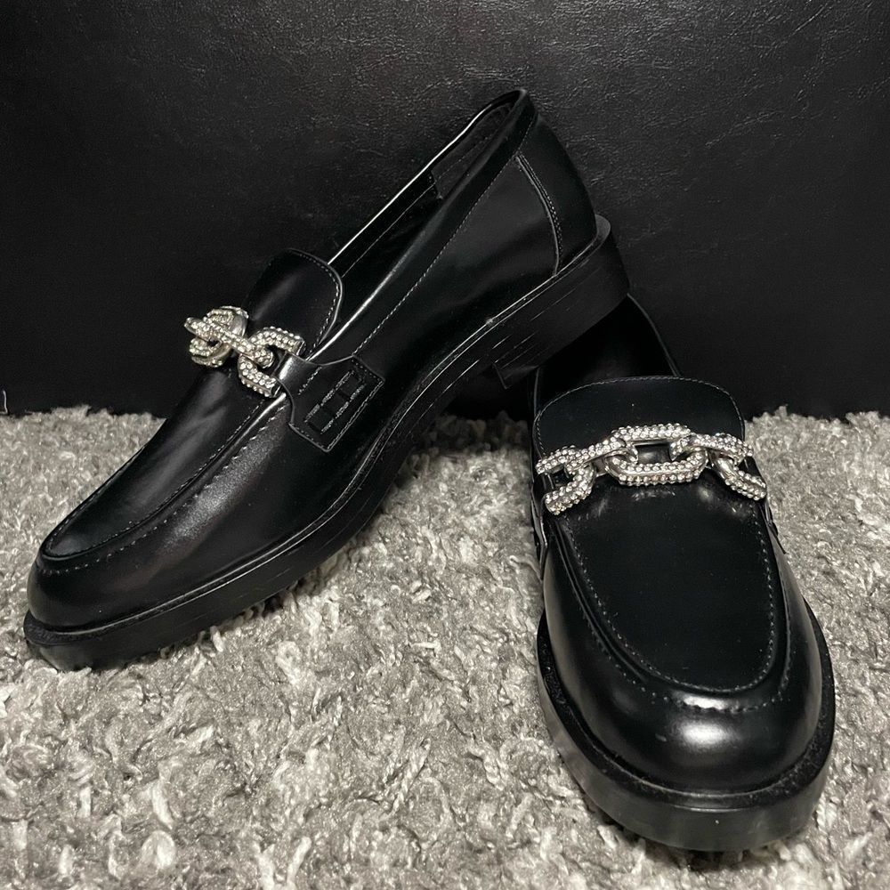 NWOT Zara Rhinestone Embellished Loafers